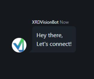 Telegram Bot Chat bubble hey there